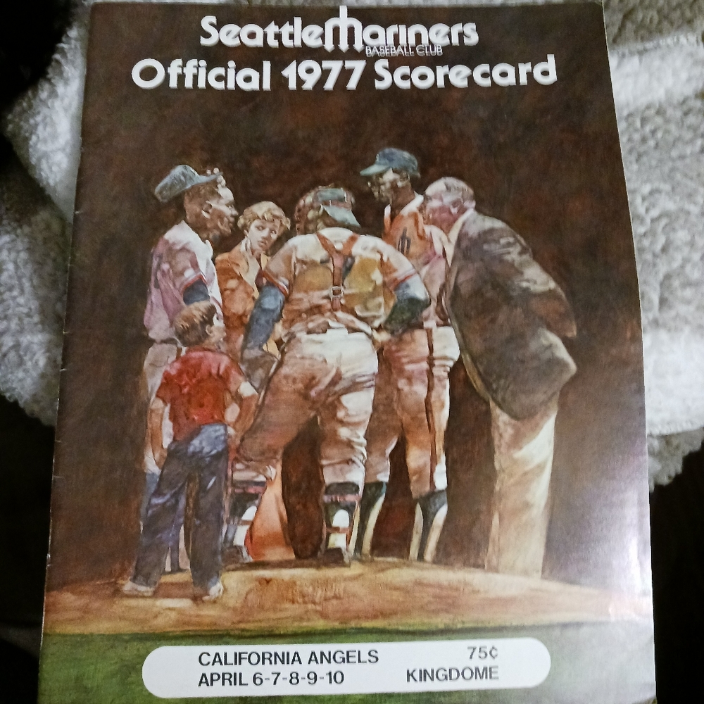 1977 MLB Seattle Mariners 1st Baseball Game Program + Certificate +More